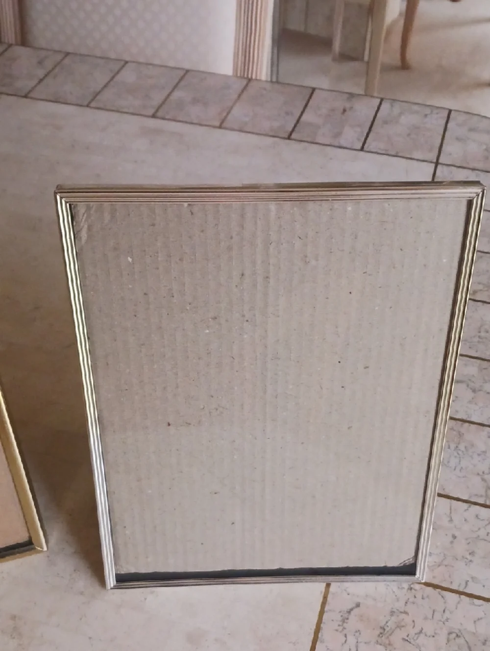 Vintage Picture Frames 8x10"..New...1 Silver -1 Brass...both All Metal Frames. - Picture 3 of 10
